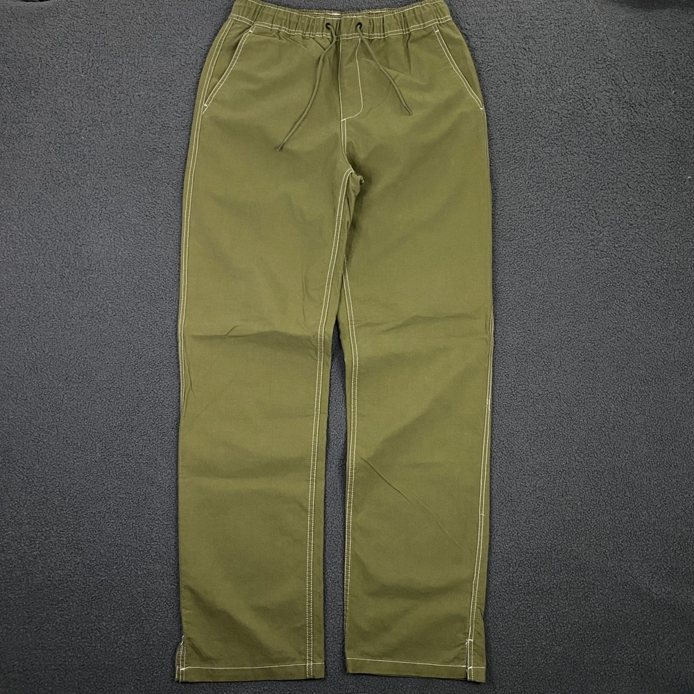 Katin Surfside Pant Mens 32 Olive Green Elastic Waist Drawstring Surf Skate